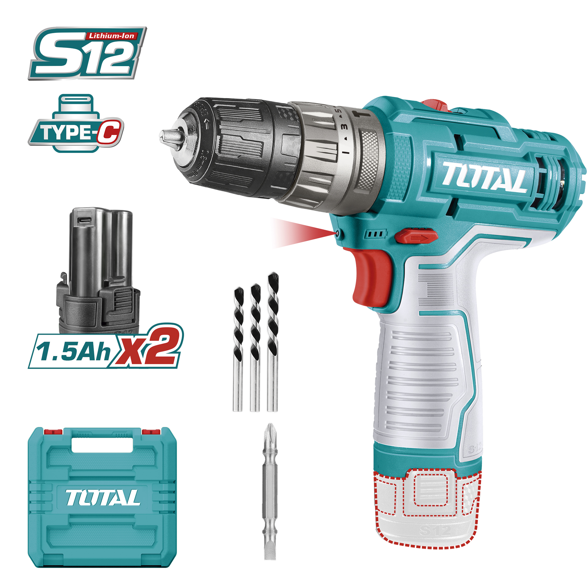 Cordless Hammer Drill TIDLI12202 | 12 V