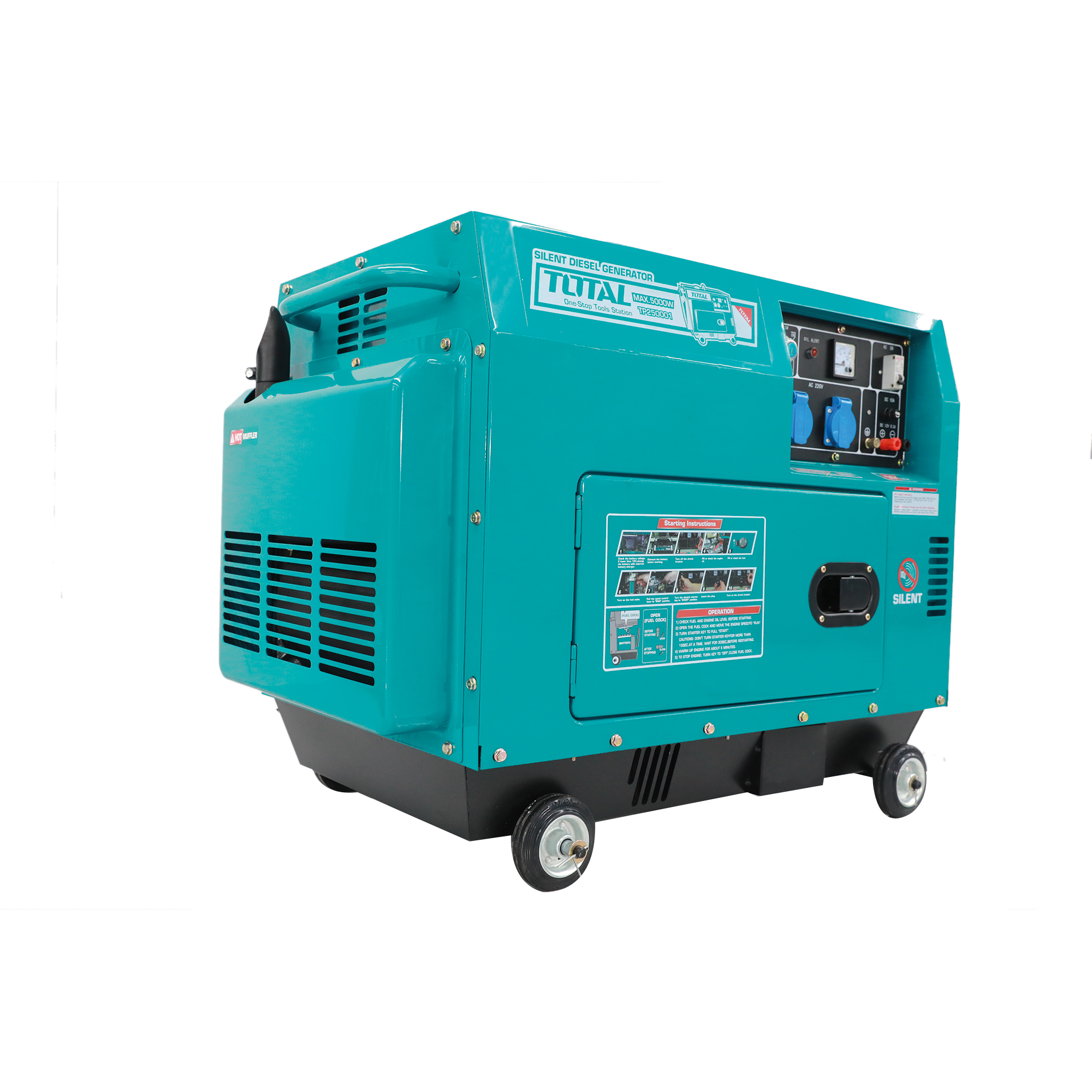 SOUNDPROOFED diesel GENERATOR 5.0 kW - Three-phase TP250003 | 5.0 kW
