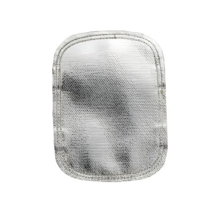 Aluminized hand protection shield with leather back Weldas