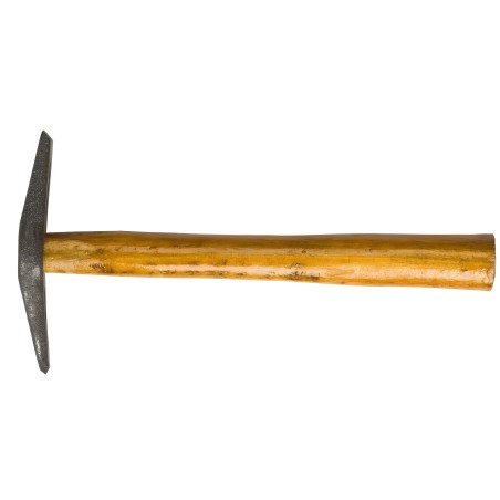 Chipping hammer with wooden handle