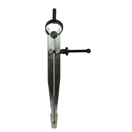 Spring-loaded divider compass
