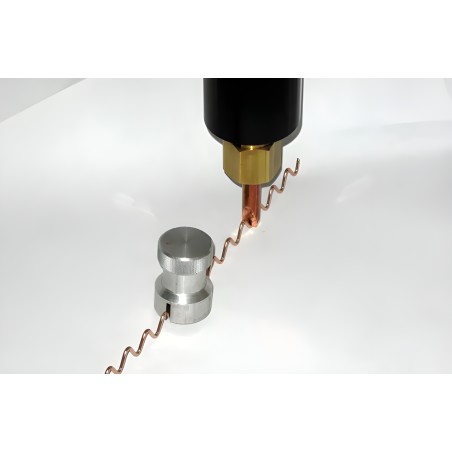 Magnetic support for holding corrugated wire before welding