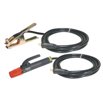 Electrode Holder Kit 400 A + ground clamp and cables 4 m 50 mm² 13 mm connector
