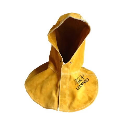 Split leather welder protection hood