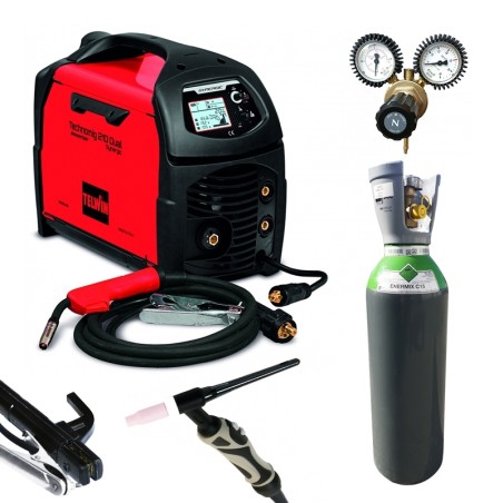 PACK: Telwin Dual 210 welding machine + Regulator + Gas