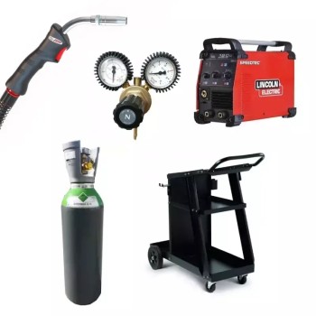 PACK: LINCOLN 180C welding machine + 3 m torch + regulator + gas + trolley