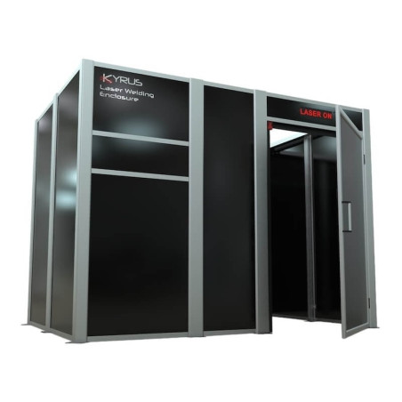 Class 4 laser welding booth - 3x3m with hinged door