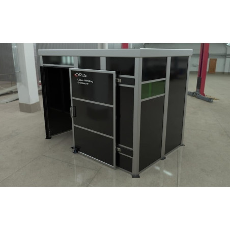 Class 4 laser welding booth - 3x2m with sliding door