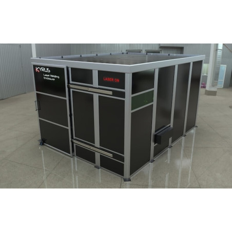 Class 4 laser welding booth - 3x3m with sliding door