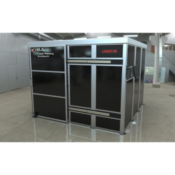 Class 4 laser welding booth - 4x3m with sliding door
