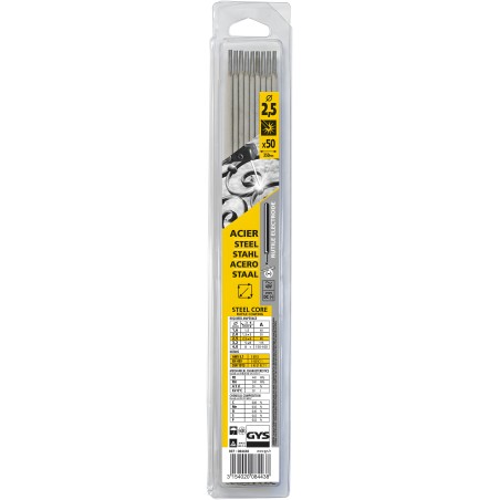Pack of 50 rutile STEEL electrodes Ø 2.5 mm GYS