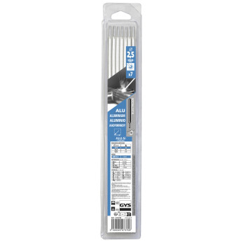 Pack of 7 aluminum electrodes Ø 2.5 mm GYS
