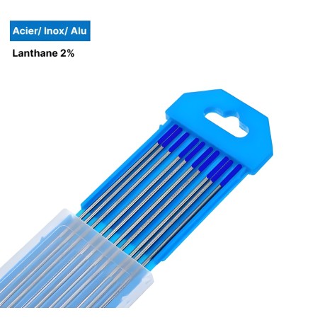 Tungsten Lanthanum 2% Electrodes (Blue) - Ø1.0x150 mm (x10)