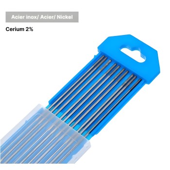 Cerium 2% Tungsten Electrodes (Grey) - Ø2.0x150 mm (x10)