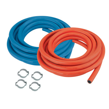 Set of 2 hoses 4m Ox & Fuel Ø10mm + clamps
