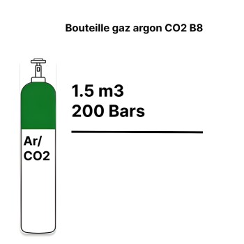 Argon CO2 Gas Cylinder Refill - B8 - 1.5m³