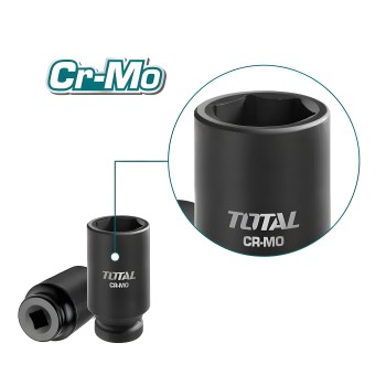 Set of 10 Long Sockets 1/2''  THKISD12102L | CrMo - Chrome-Molybdenum