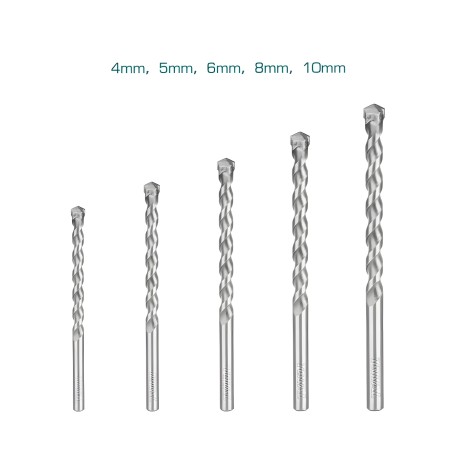 Set of 5 drill bits for porcelain TACSD7156 | HSS