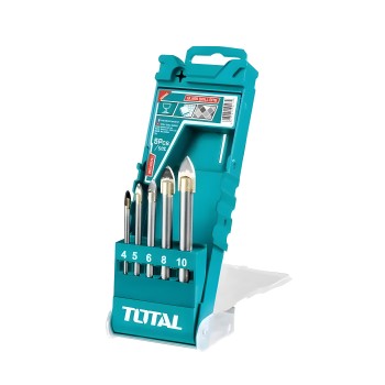 Set of 5 drill bits for glass TACSD7256 | HSS