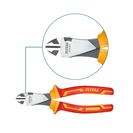 Reinforced insulated cutting pliers  THTIP2571 | 180 mm | Chrome-vanadium (Cr-V)
