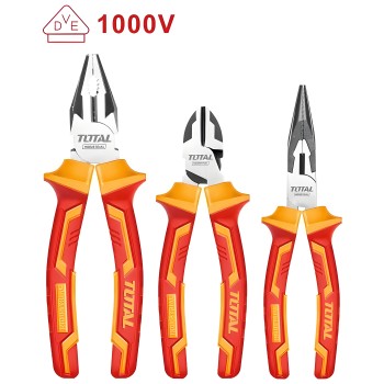 Set of 3 insulated pliers  THT2K0302 | Chrome-vanadium (Cr-V)