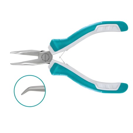 Mini curved flat-nose pliers THTMN456 | 115 mm | Chrome-vanadium (Cr-V)