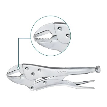 Curved jaw locking pliers THT191002 | 250 mm | Carbon steel