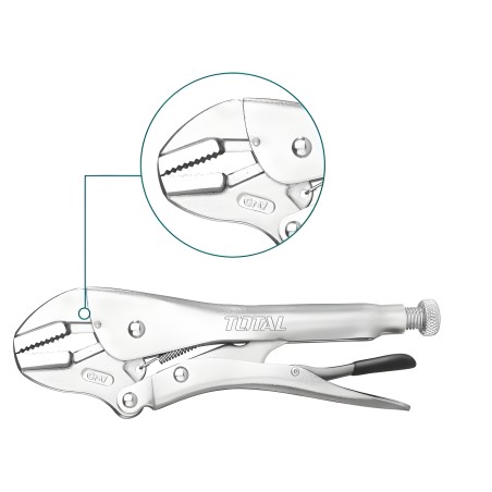 Straight jaw locking pliers THT191005 | 250 mm | Chrome-vanadium (Cr-V)