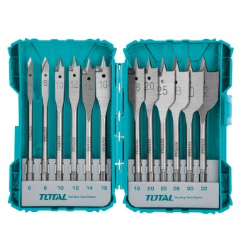 Set of 12 drill bits for wood TACSDL1201 | HSS