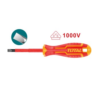 Insulated flat screwdriver  THTIS | SL4 x 100 mm | Chrome-vanadium (Cr-V)