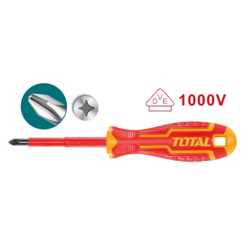Insulated Phillips screwdriver  THTISPH | PH2 x 100 mm | Chrome-vanadium (Cr-V)