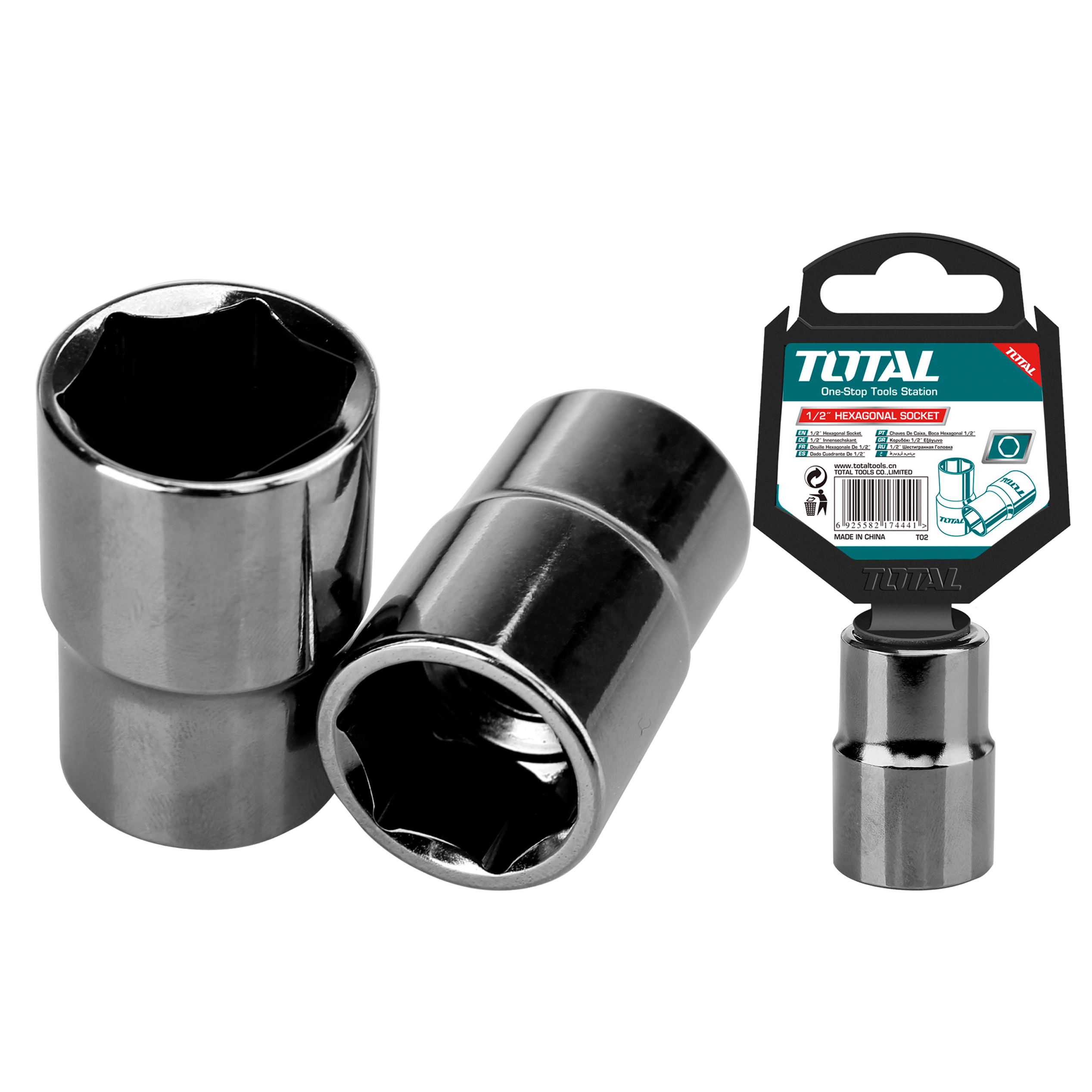 Long hexagonal socket 1/2'' THTST12L | 1/2 drive 14 mm | CR-V (50BV30)