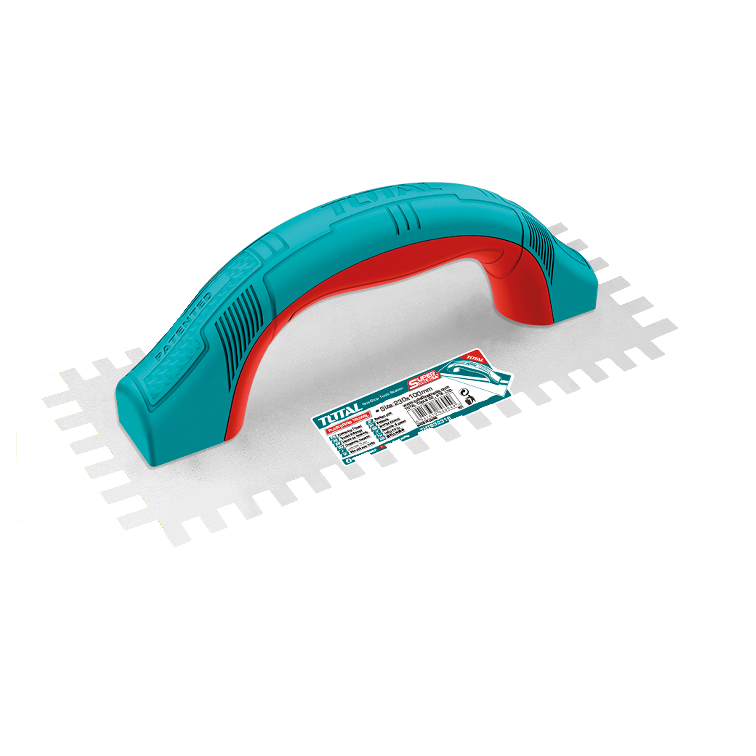 Notched trowel THTT952316 | 230 x 100 mm | Carbon steel