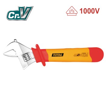 Insulated adjustable wrench fast adjustment THIADW | 200 mm | Chrome-vanadium (Cr-V)