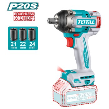 Brushless battery 1/2'' impact wrench TIWLI20501 | 20 V