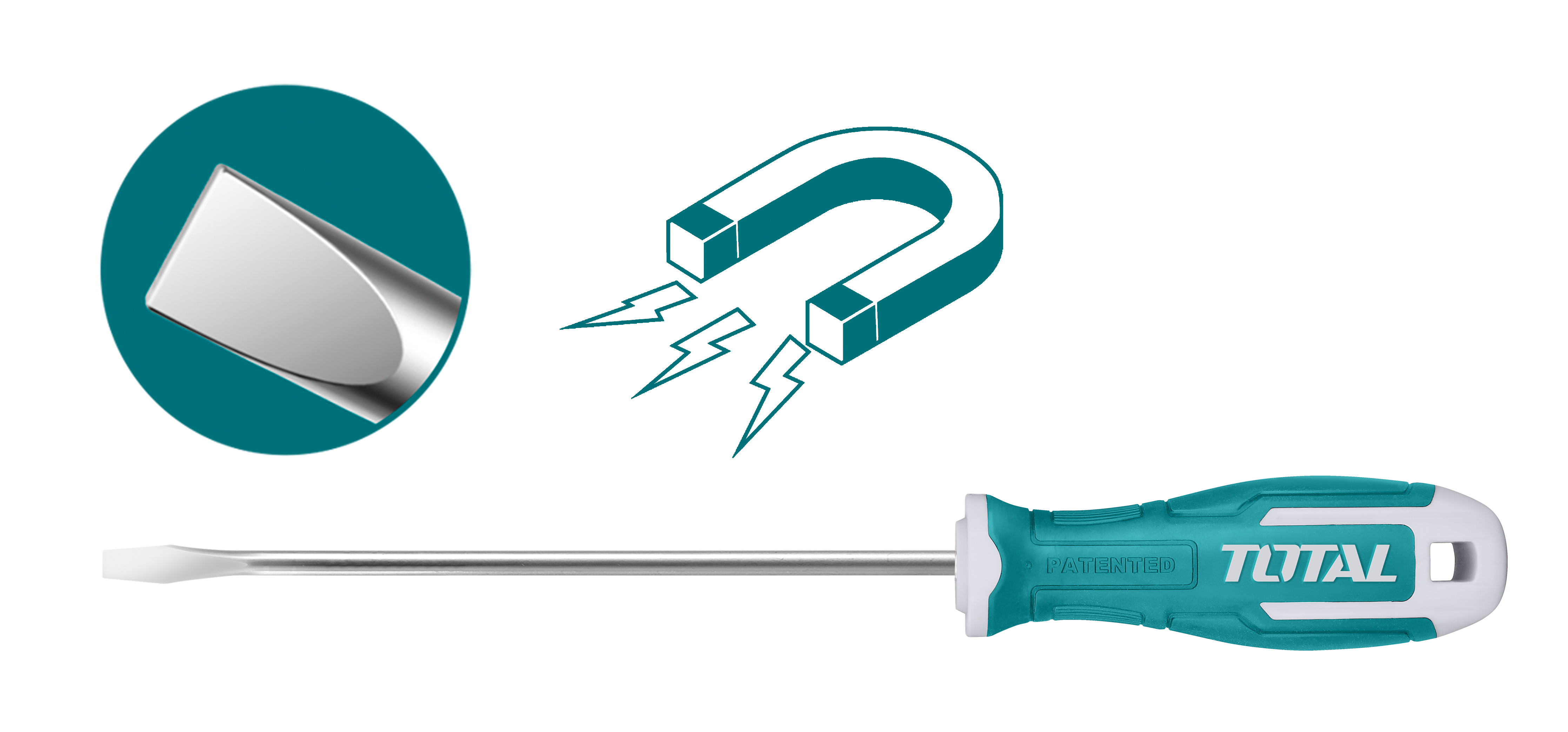 Flat-head screwdriver THT26 | SL8 x 200 mm | Steel