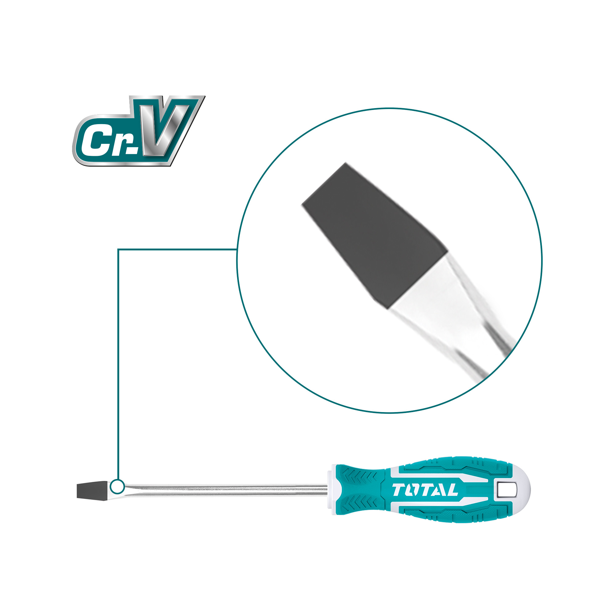 Set of 10 screwdrivers  THT250610 | Chrome-vanadium (Cr-V)