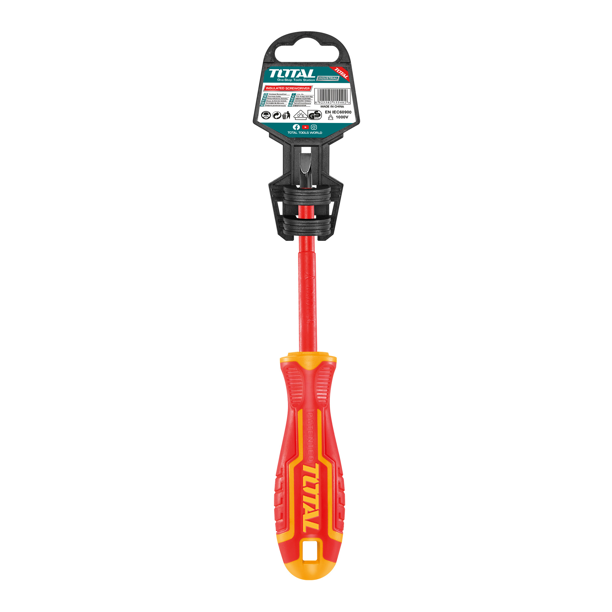 Insulated flat screwdriver  THTIS | SL4 x 100 mm | Chrome-vanadium (Cr-V)
