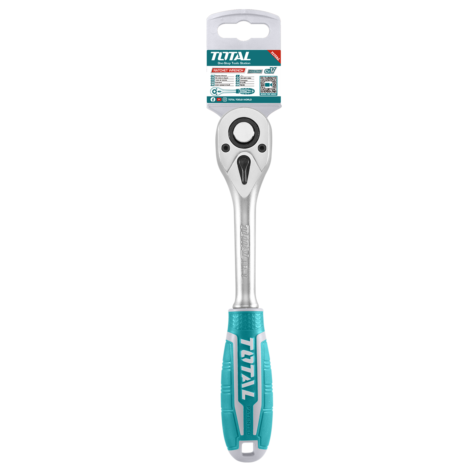 Reversible ratchet wrench THT106 | 205 mm / 3/8'' drive | Chrome-vanadium (Cr