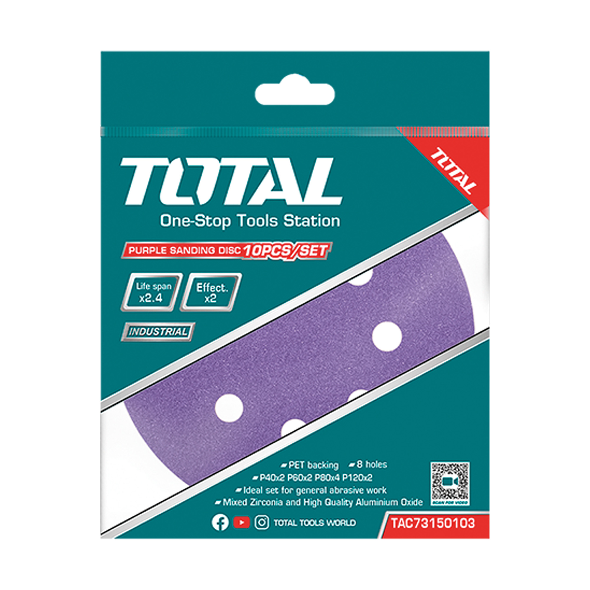 Set of round abrasive sheets TAC73150103 | Ø150 mm
