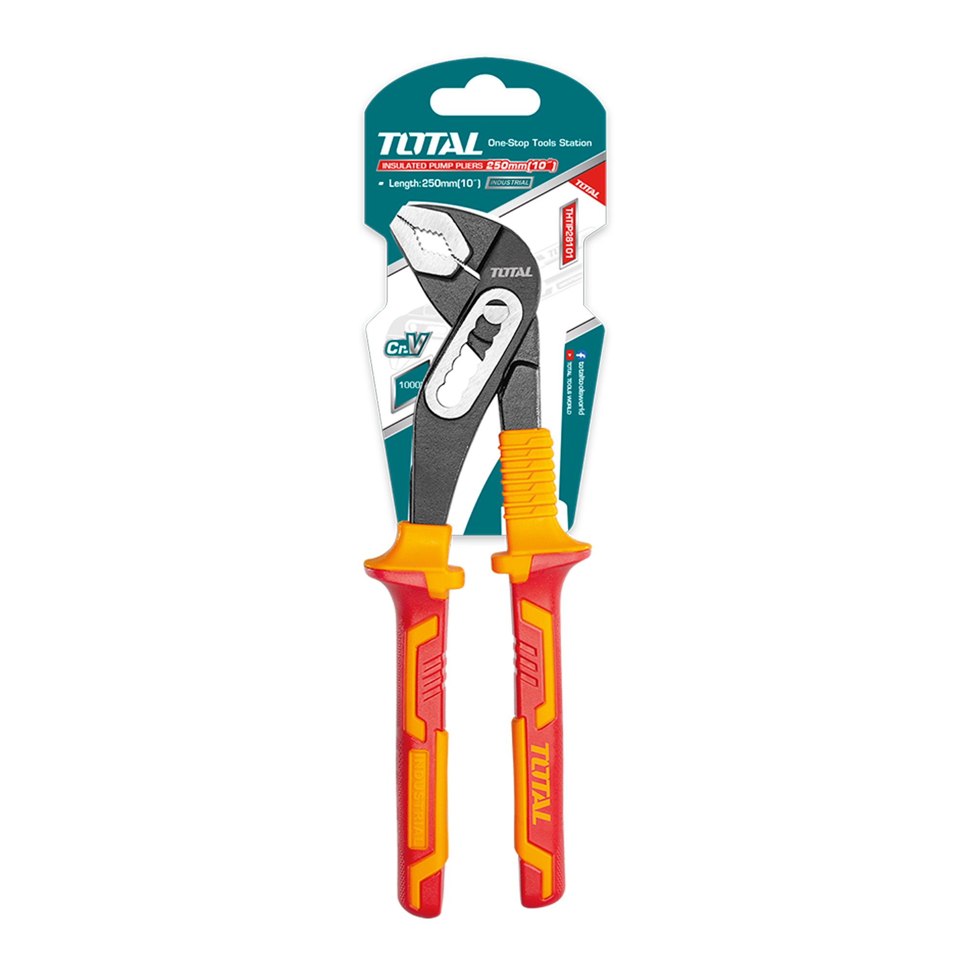 Insulated water pump pliers THTIP28101 | 250 mm