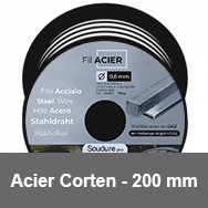 Corten steel wire spool - 200 mm