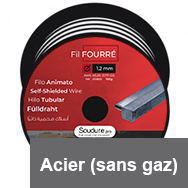 Flux-cored wire spool for STEEL welding